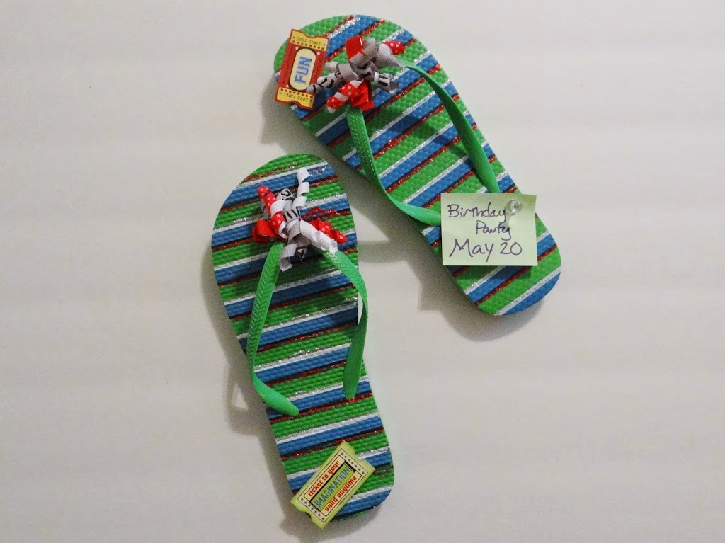 Dollar Tree Crafts:  Flip Flop Memo Boards #DIY