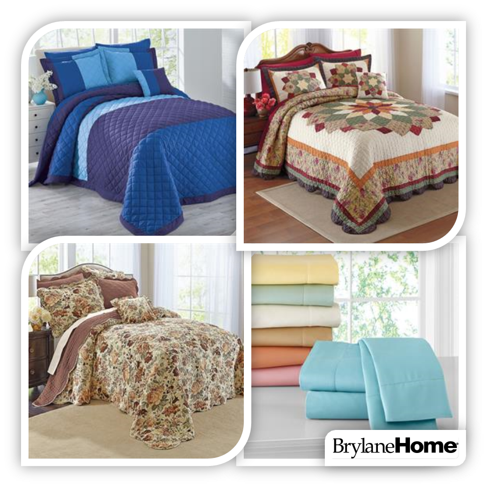 Get Cozy This Fall With Brylane Home Bedding Rural Mom Pictured Top Row Brylanehome Studio Colorblock Bedspread Collection And Virginia Quilted Bottom Florence Bouquet