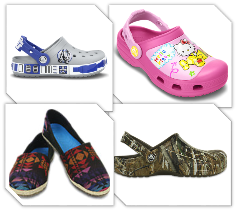 different style crocs