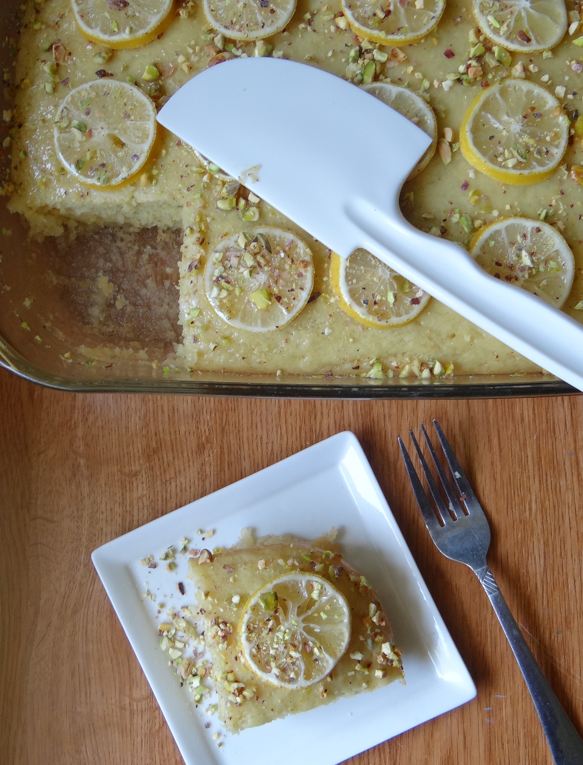 Tofu Lemon Cake with Pistachio Lemon Glaze Rural Mom