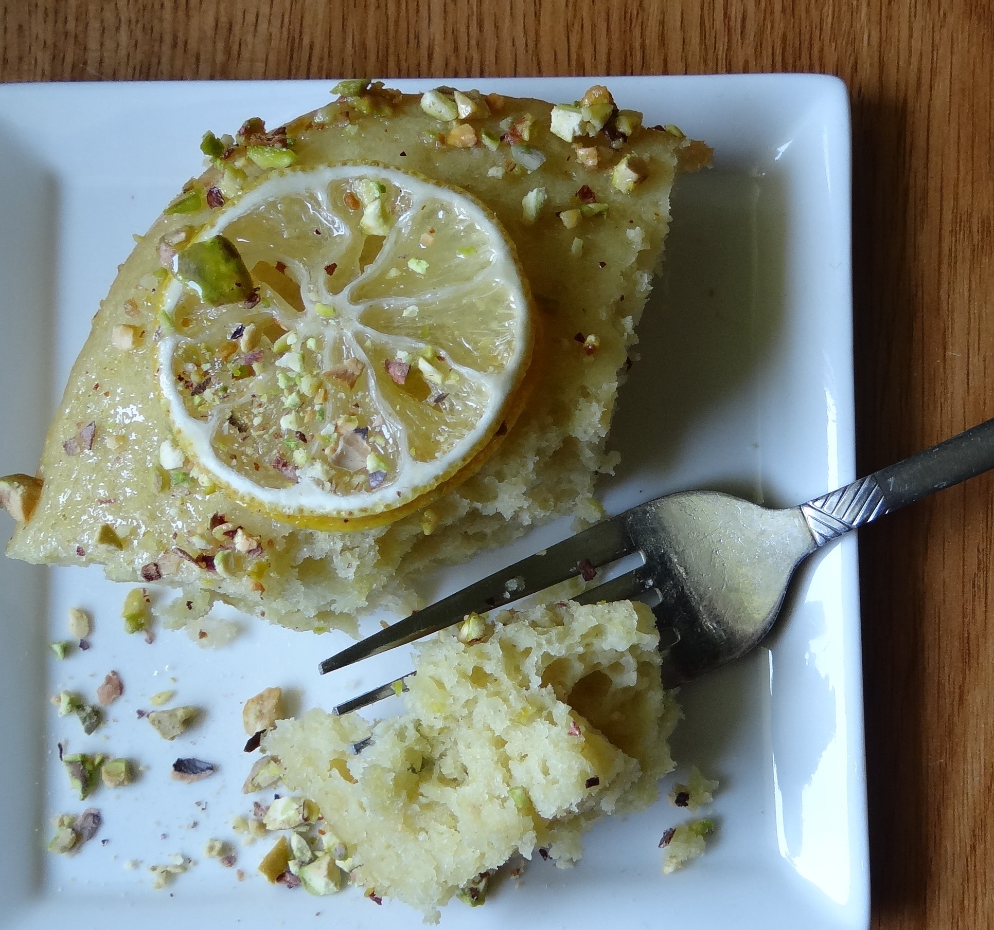 Tofu Lemon Cake with Pistachio Lemon Glaze Rural Mom