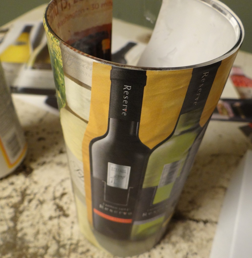 DIY Mod Podge Wine Vase Tutorial Rural Mom