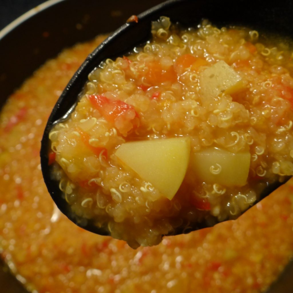 Peruvian Quinoa Soup with Coriander Shrimp Rural Mom